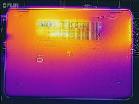 Thermal image of the bottom of the base unit