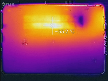 Thermal profile, bottom of unit