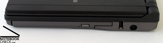 Right Side: DVD drive, USB, Power plug Right Side: DVD drive, USB, Power plug