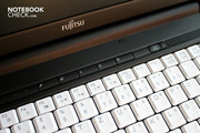 There are numerous hot keys above it, with which the notebook can, for example, be locked.