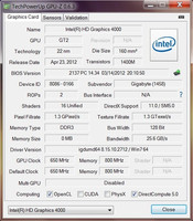 Systeminfo GPUZ (HD 4000) Systeminfo GPUZ (HD 4000)