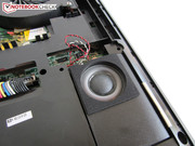 A subwoofer is under the hood.