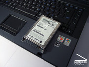 The reviewed notebook was equipped with a 160 GB hard disk.