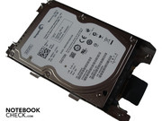 The SATA hard disk rotates with a fast 7200 rpm