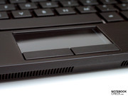 The smoothly finished touchpad surface only gives a poor gliding comfort. The smoothly finished touchpad surface only gives a poor gliding comfort.
