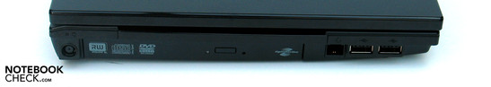 Left side: USB, HDMI, VGA, ExpressCard, LAN, Kensington Lock Left side: USB, HDMI, VGA, ExpressCard, LAN, Kensington Lock