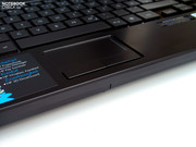 The touch pad promises a pleasant usage, but it does show a left key that takes getting used to on our sample. The touch pad promises a pleasant usage, but it does show a left key that takes getting used to on our sample.