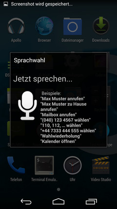 The Google apps are missing, so you get alternatives like the voice control, which is better in English than in German.