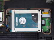 The harddisk is also accessible without hazardous dislocations.