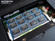 No surprises in RAM: 2x 2048 MB DDR RAM is standard.