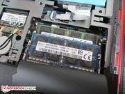 The DDR3 RAM banks sport unequal modules.