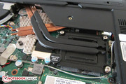 Graphics card (left) and processor (right) work next to each other. Graphics card (left) and processor (right) work next to each other.