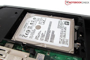 A 750 GB HDD serves data memory. A 750 GB HDD serves data memory.