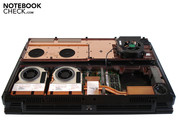 Three fans take care of cooling the high-end components. Three fans take care of cooling the high-end components.