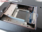 The second 2.5-inch hard drive can be found beneath the optical drive.
