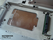 This is how it looks inside of the case when the cover and hard disk are removed