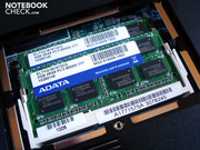 The DDR3 RAM comes from A-DATA. Both slots are already occupied with 2x 2048 MBytes.