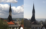 Comparison: 0.7 megapixel camera iPad 2 vs. 5 megapixel camera in the iPad 3rd gen. (different times of day). Comparison: 0.7 megapixel camera iPad 2 vs. 5 megapixel camera in the iPad 3rd gen. (different times of day).