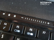 Volume adjustment on the touch-sensitive bar... Volume adjustment on the touch-sensitive bar...