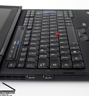 The keyboard also takes the familiar Thinkpad layout, along with its indiosyncracies.