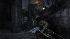 The action-adventure game offers a rudimentary cover system. The action-adventure game offers a rudimentary cover system.