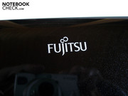 .A small Fujitsu logo on the notebook's lid.