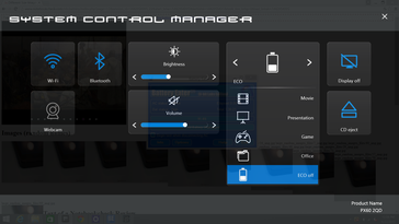 System Control includes a less-than-useful Eject button