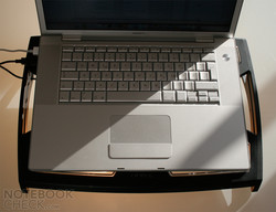 In the test the Antec Notebook Cooler 200 efficiently cooled the underside of the MacBook Pro from 2007.