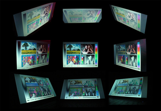The screen's viewing angles are good from the side, but they could have been better from above and below. The screen's viewing angles are good from the side, but they could have been better from above and below.