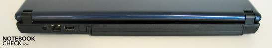 Back side: Power supply, LAN, USB