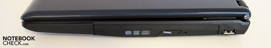 Right side: opt. optical drive, USB