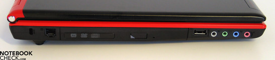 Left: Kensington Lock, Modem, Optical Drive, USB, Audio Ports Left: Kensington Lock, Modem, Optical Drive, USB, Audio Ports
