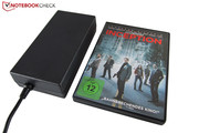 The included 180 watt power adapter is neither compact nor light. The included 180 watt power adapter is neither compact nor light.