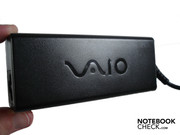 The small adapter is also embellished with the chic Vaio lettering.
