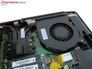 The processor is attached to both fans.