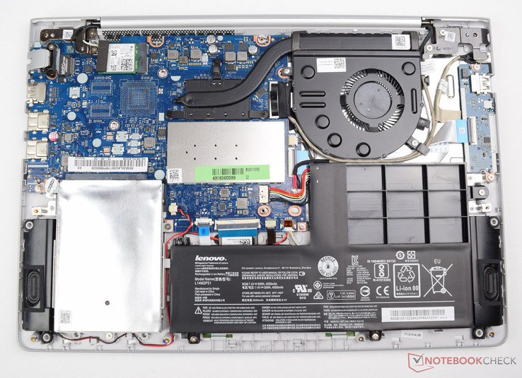 Lenovo IdeaPad 510S-14ISK with removed base plate
