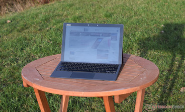 The glossy screen makes working outdoors a little hard.
