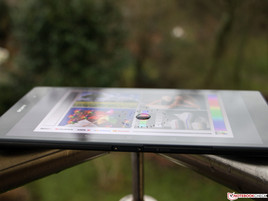 Rain is no problem for the tablet, either.