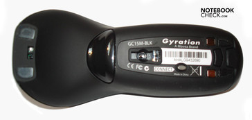 Gyration Air Mouse Go Plus bottom view Gyration Air Mouse Go Plus bottom view
