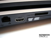 The RJ-45 gigabit LAN, HDMI, a 7-in-1 cardreader and the optical drive follow.