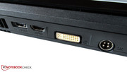 External monitors may be connected via DVI or HDMI. External monitors may be connected via DVI or HDMI.