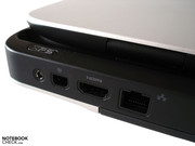 External monitors can be connected via (mini) display port and HDMI. External monitors can be connected via (mini) display port and HDMI.