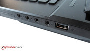Four sound ports enable the use of surround sound equipment. Four sound ports enable the use of surround sound equipment.