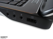 One of the four USB ports supports eSATA.