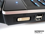 A DVI output is seldom seen on notebooks. A DVI output is seldom seen on notebooks.
