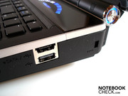 The right side contains an eSATA/USB 2.0 combination. The right side contains an eSATA/USB 2.0 combination.