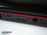 HDMI, VGA and DC-in on the rear