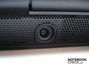 The DC-in is placed on the back's center - somewhat unpractical The DC-in is placed on the back's center - somewhat unpractical