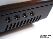 A full-fledged surround system can also be connected to the sound outputs A full-fledged surround system can also be connected to the sound outputs