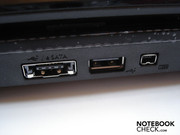 An eSATA/USB 2.0 combo, USB 2.0 and Firewire follow